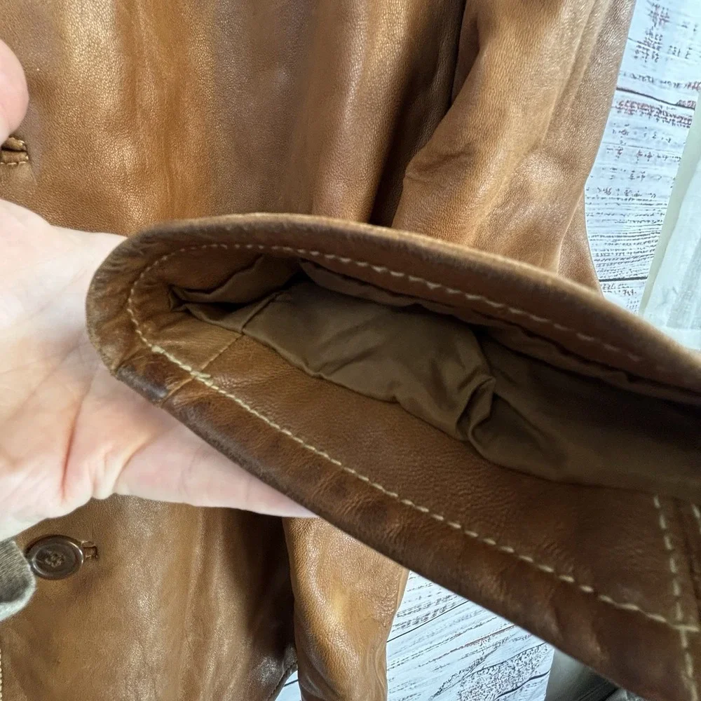 Vintage Leather Jacket Wilsons Leather XL Brown Genuine Leather Pelle Coat